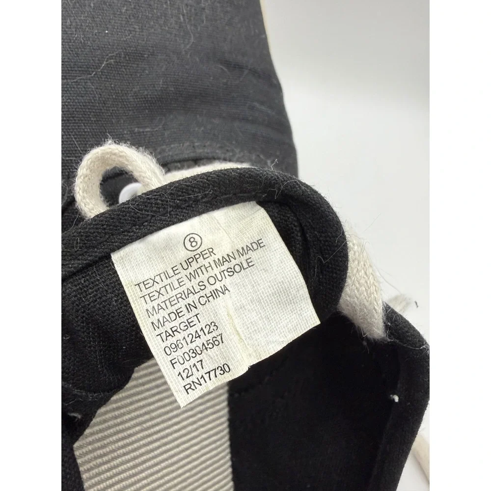 Womens Canvas Sneakers Target Black Casual‎ Lace Up Comfort Shoes